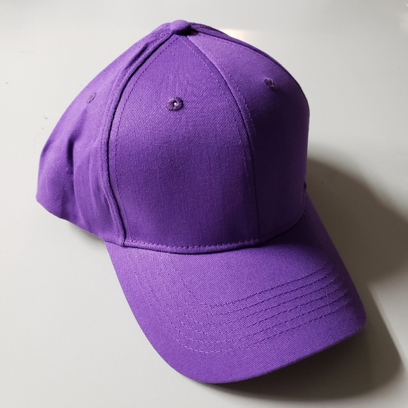 Big Accessories Purple Unstructured 6-panel Twill Hat - Picture 1 of 5